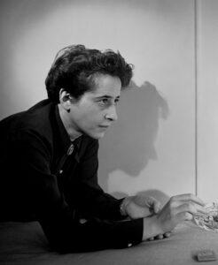 Hannah Arendt looking to the right